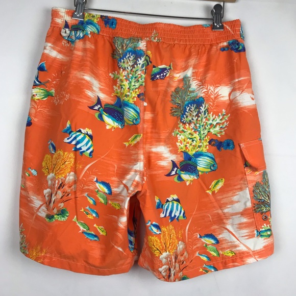 Polo Ralph Lauren Swim Trunks Swimwear Orange - Picture 5 of 7